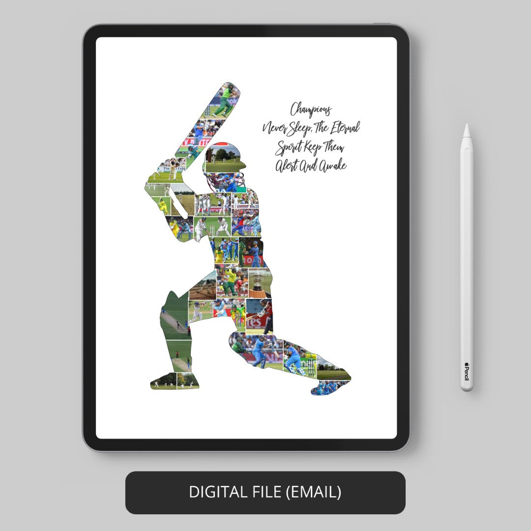 Cricket Coach Gift Ideas: Custom Photo Collage as a Special Appreciation Gift