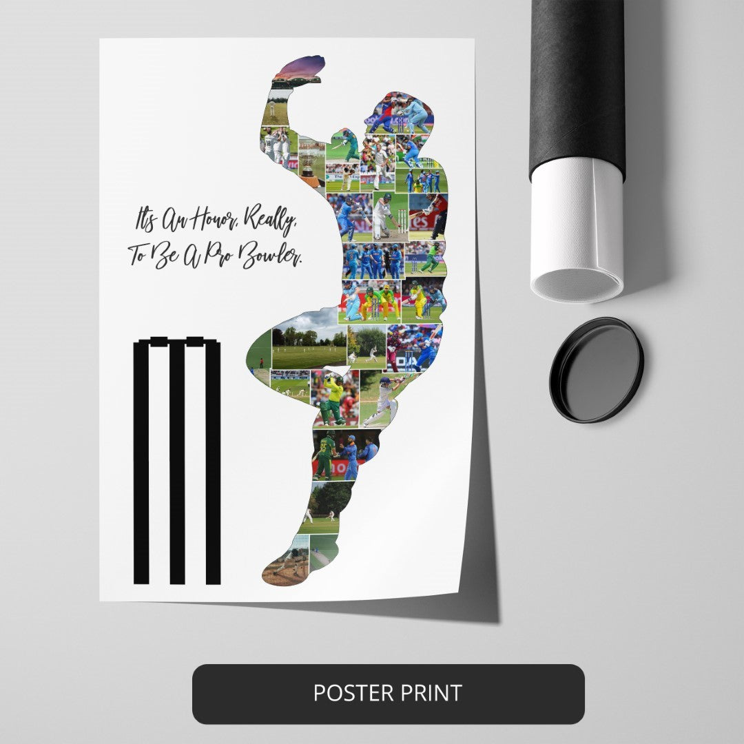 Cricket gift ideas in a personalized photo collage