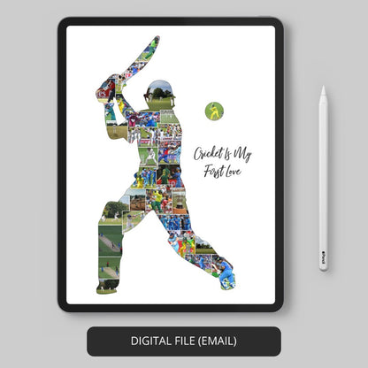 Cricket Photo Collage: Capture Memories with Custom Cricket Artwork