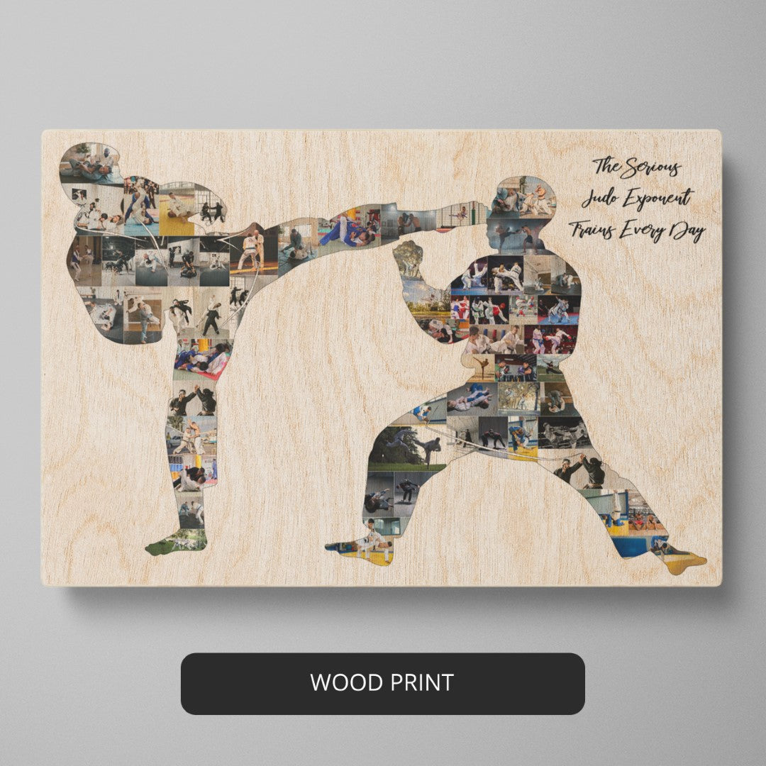 Jiu Jitsu Gifts for Him: Personalized Photo Collage Art