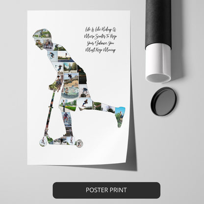 Gifts for Scooter Riders - Unique Personalized Photo Collage