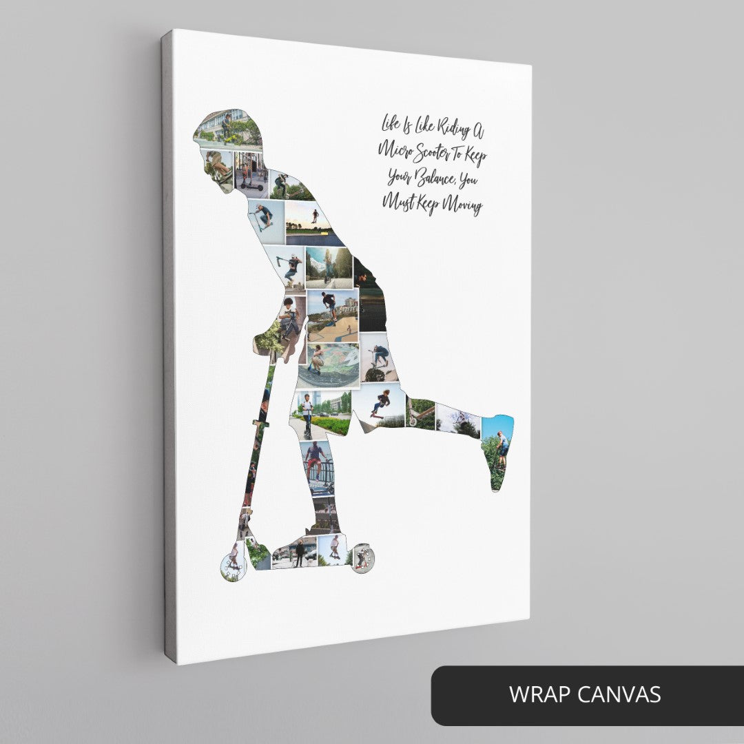 Scooter Gifts - Best Custom Photo Collage for Scooter Enthusiasts