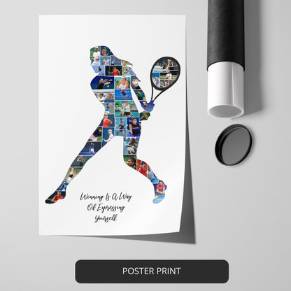 Unique Tennis Gift Ideas - Customized Tennis Collage