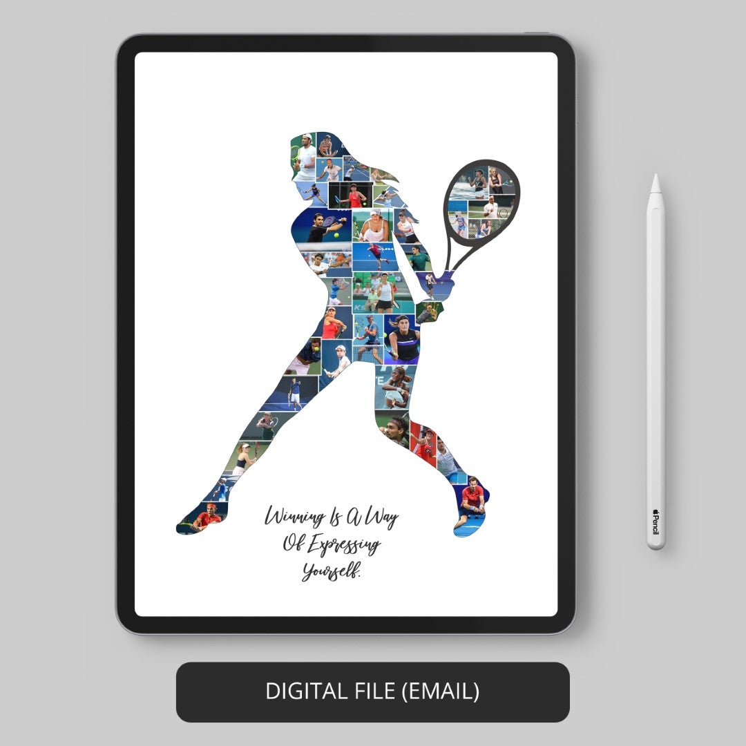 Perfect Tennis Room Decor - Personalized Tennis Collage