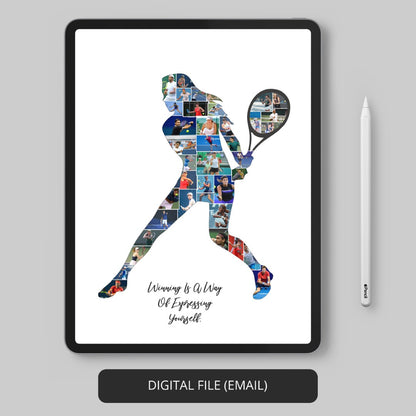 Perfect Tennis Room Decor - Personalized Tennis Collage