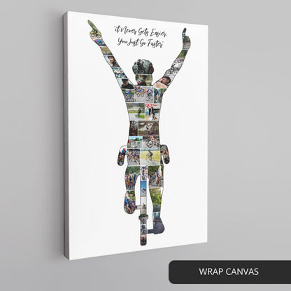 Unique Personalized Cycling Gifts: Custom Photo Collage for Riders