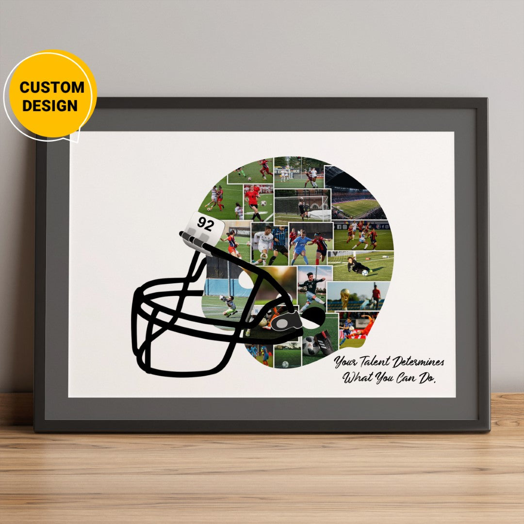 Personalized Rugby Gifts for Boys - Custom Rugby Themed Photo Collage