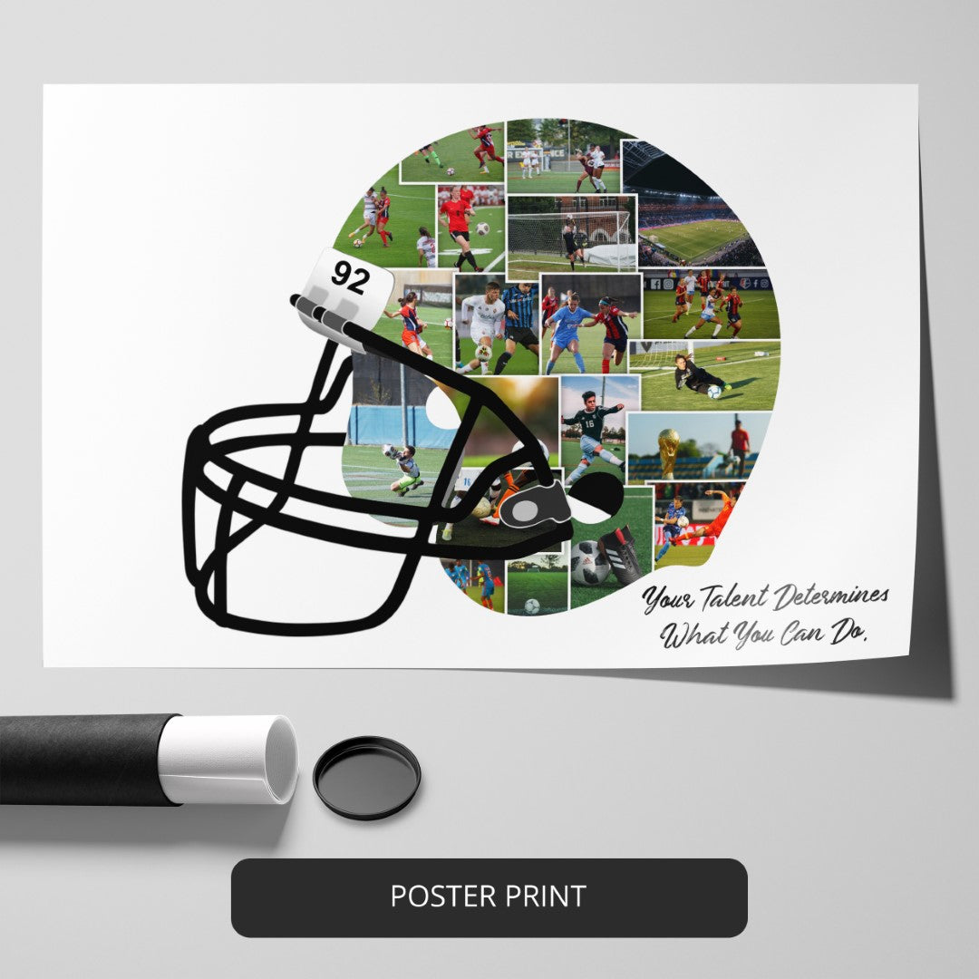 Rugby Gift Idea - Customized Rugby Collage with Personalized Photos
