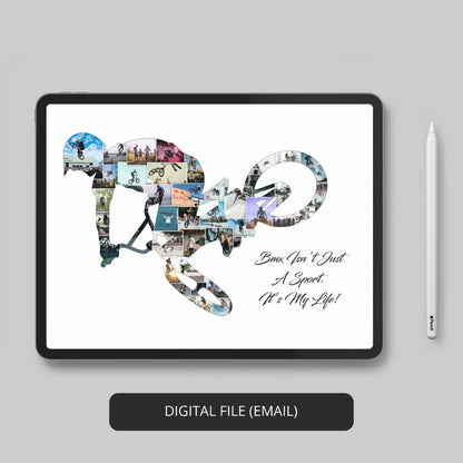 Cycling canvas prints: Personalized gift idea for men who love cycling