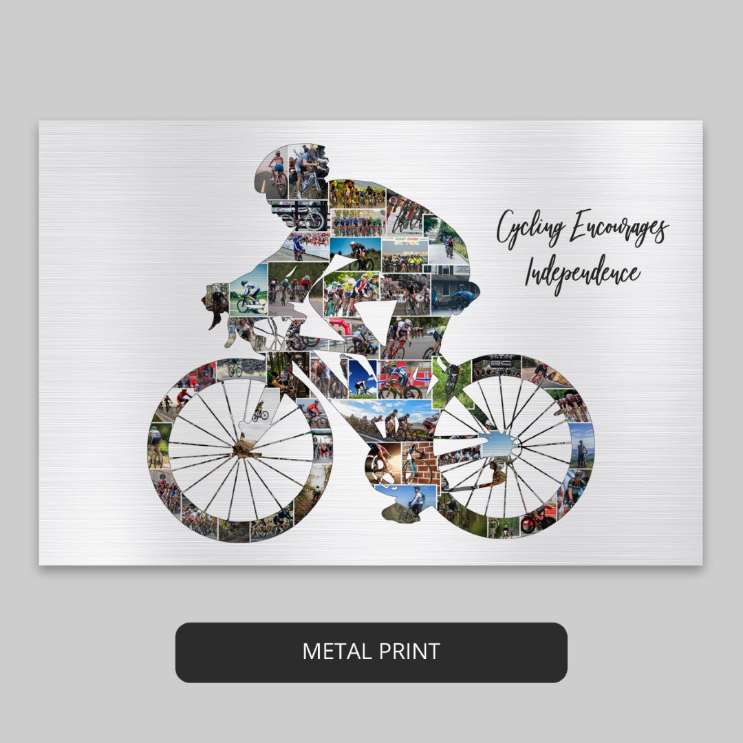 Decorative cycle photo frame: Personalized collage for bike lovers