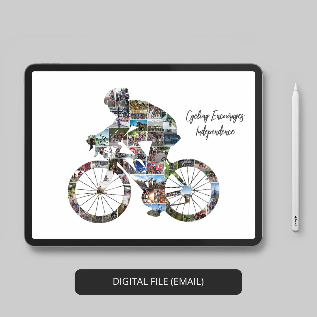 Buy Personalized Cycling Wall Art Collage Gift For Men Online