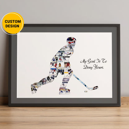 Custom Hockey Gifts: Personalized Photo Collage for Ice Hockey Fans