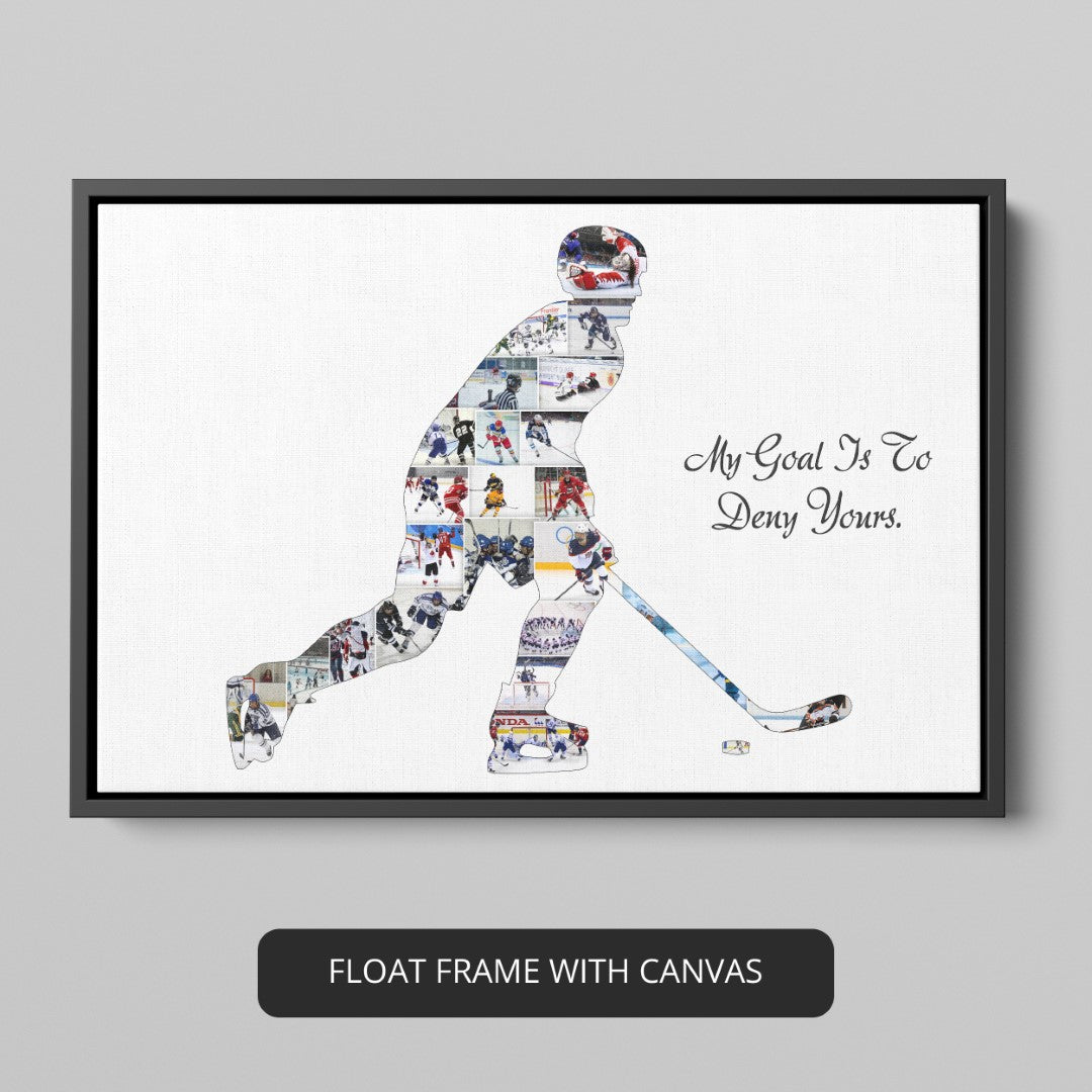Custom Ice Hockey Photo Collage Gift For Boys