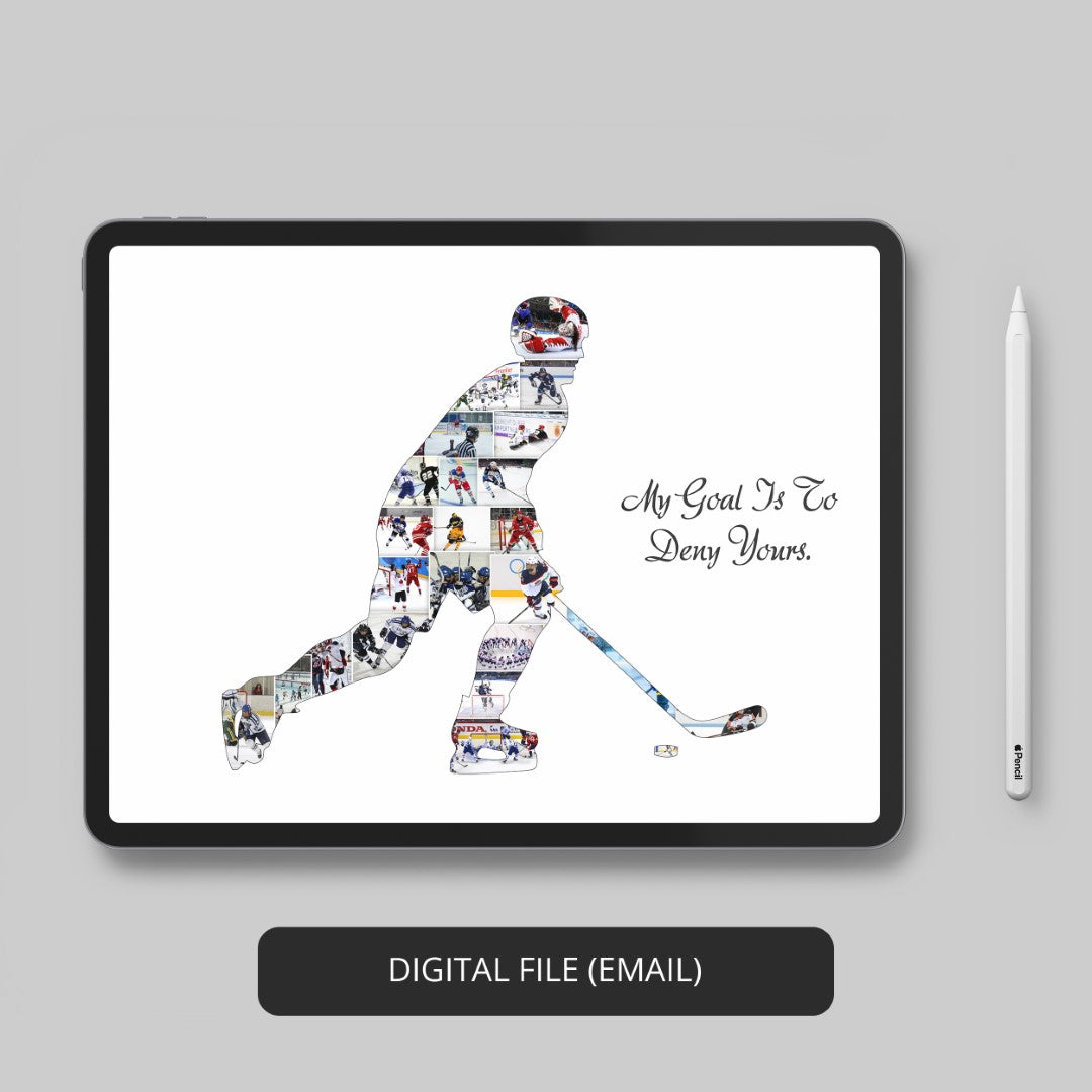 Best Gifts for Him: Personalized Ice Hockey Photo Collage