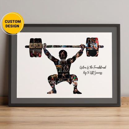 Personalized Bodybuilding Photo Collage - Unique Christmas Gift for Bodybuilder