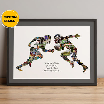 Personalized photo collage - Ideal gift for rugby fans
