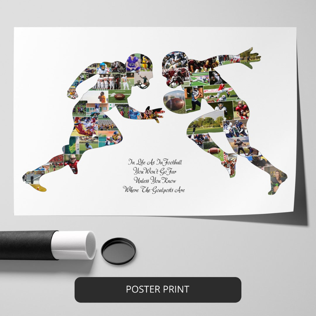 Unique rugby-themed personalized gift - Rugby photo collage