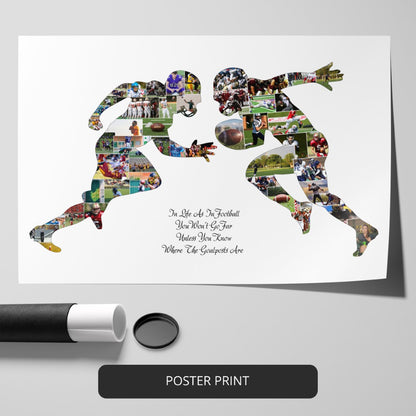 Unique rugby-themed personalized gift - Rugby photo collage