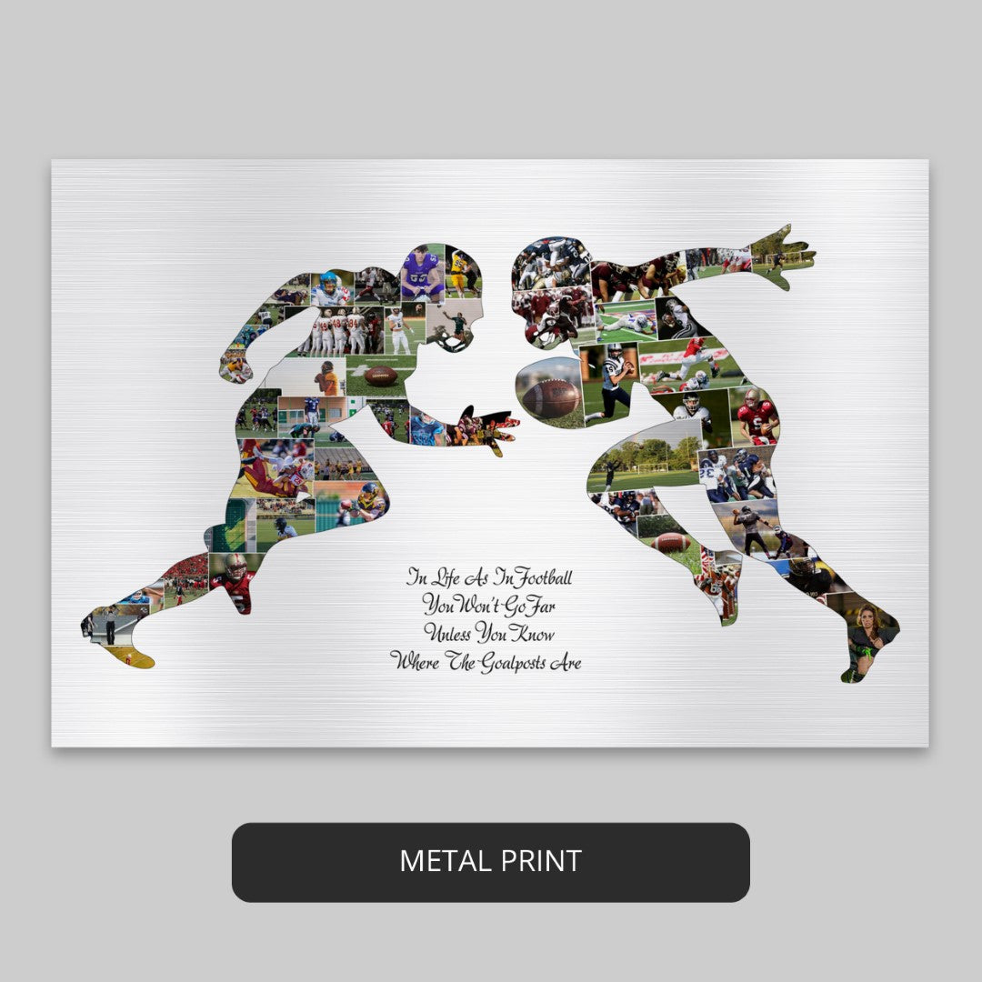 American football art - Personalized rugby gift idea