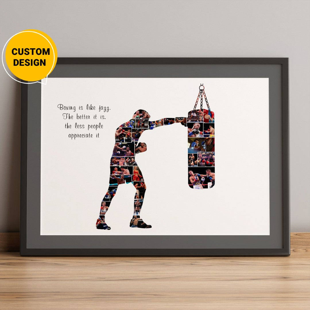 Personalized Boxing Collage - Unique Gift Ideas for Boxing Fans