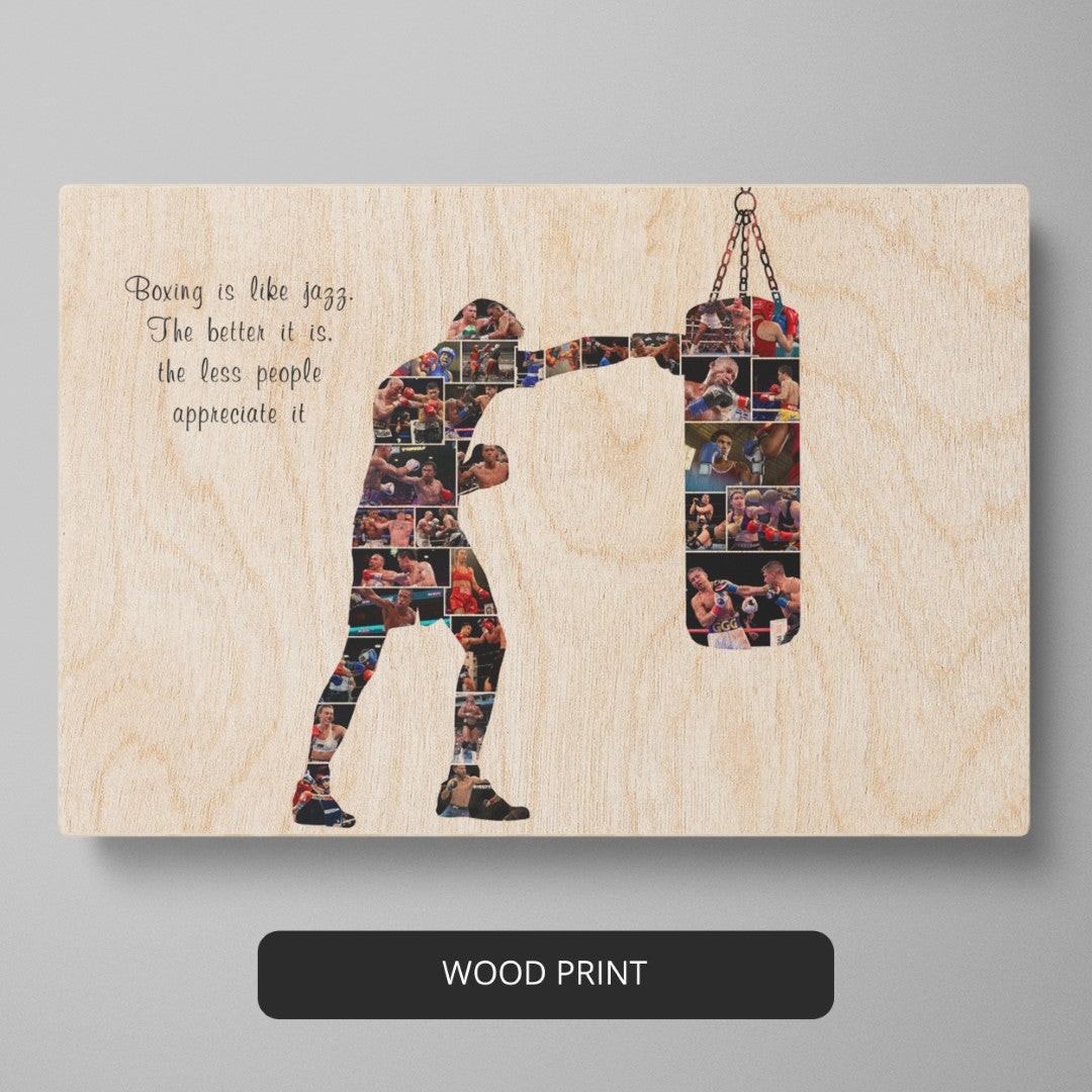 Artistic Boxer Gift - Boxing Collage for Boxing Enthusiasts