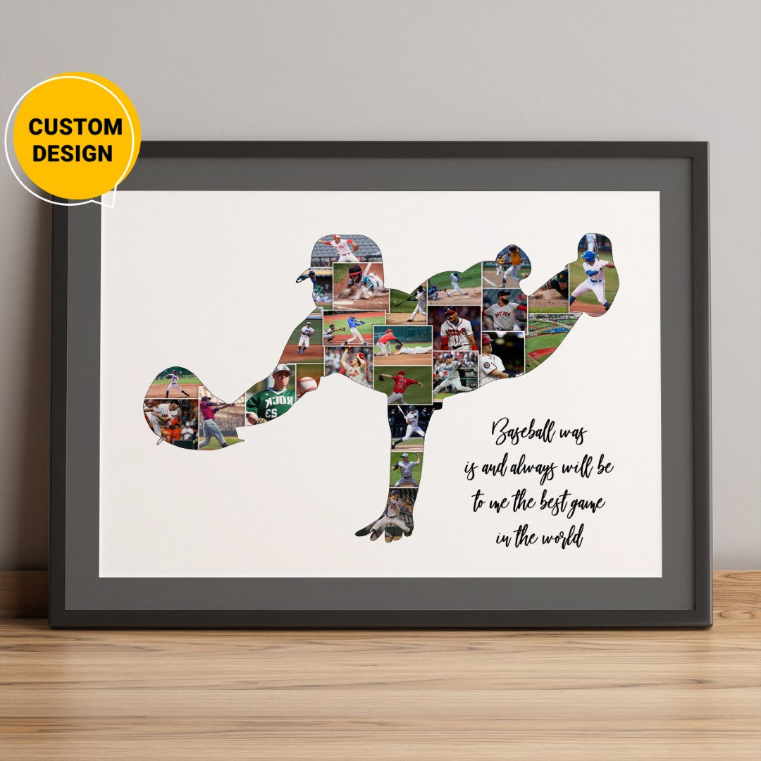 Personalized Baseball Photo Collage: Unique Gifts for Baseball Lovers
