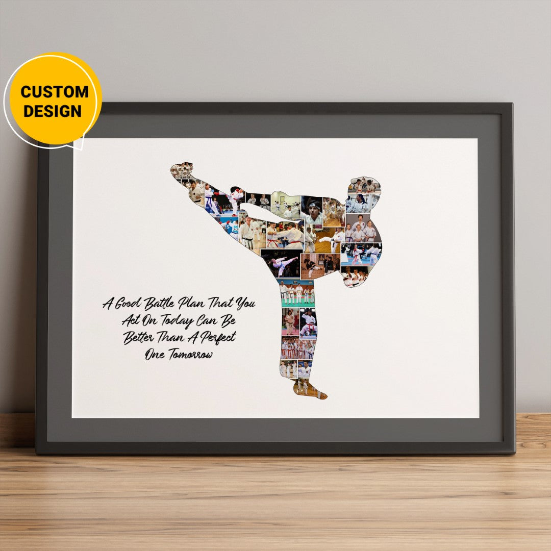 Personalized Karate Photo Collage - Unique Karate Gifts for Him and Her
