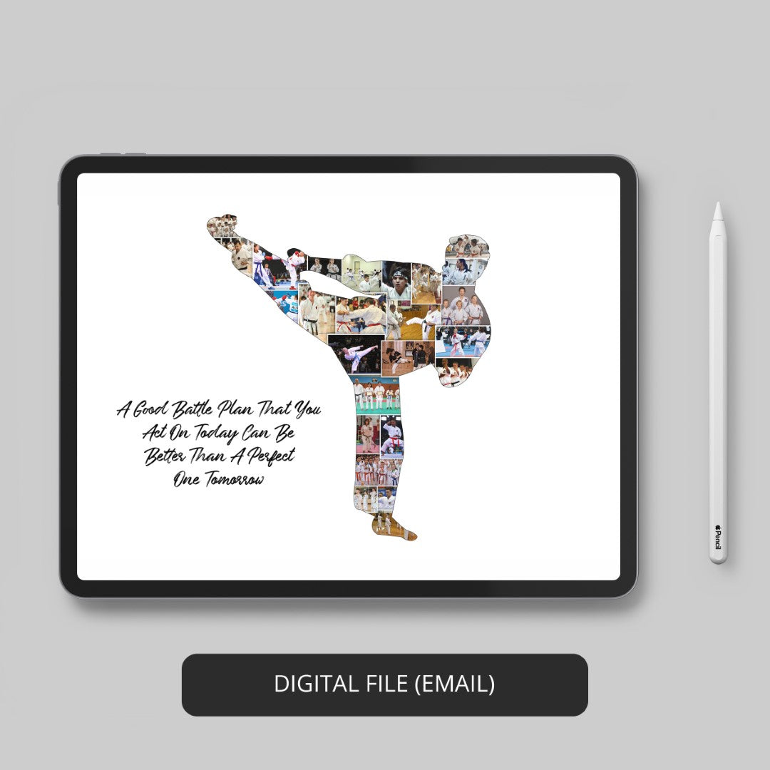 Karate Teacher Gifts - Personalized Karate Photo Collage for Appreciation