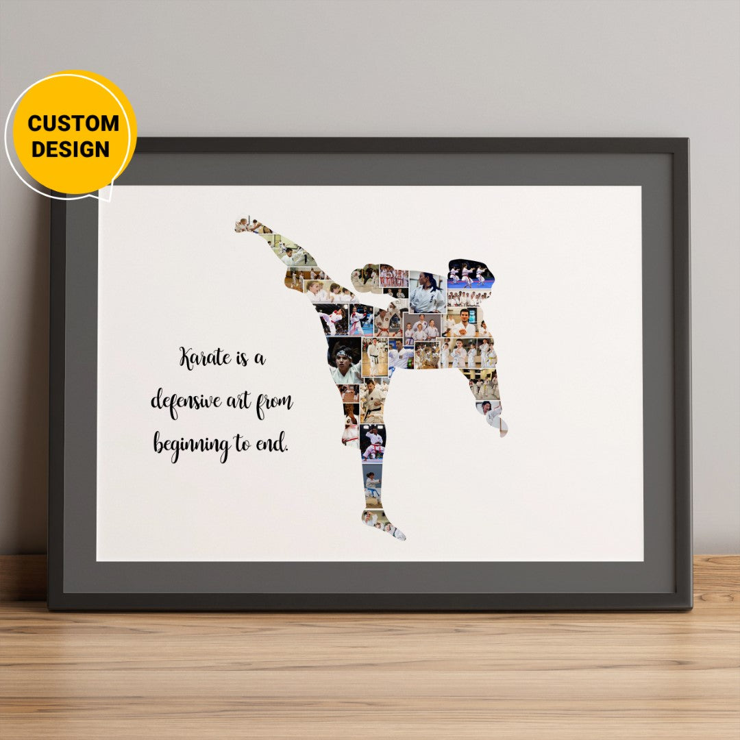 Personalized Karate-Themed Photo Collage: Perfect Karate Themed Gift for Her