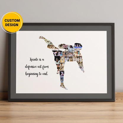 Personalized Karate-Themed Photo Collage: Perfect Karate Themed Gift for Her