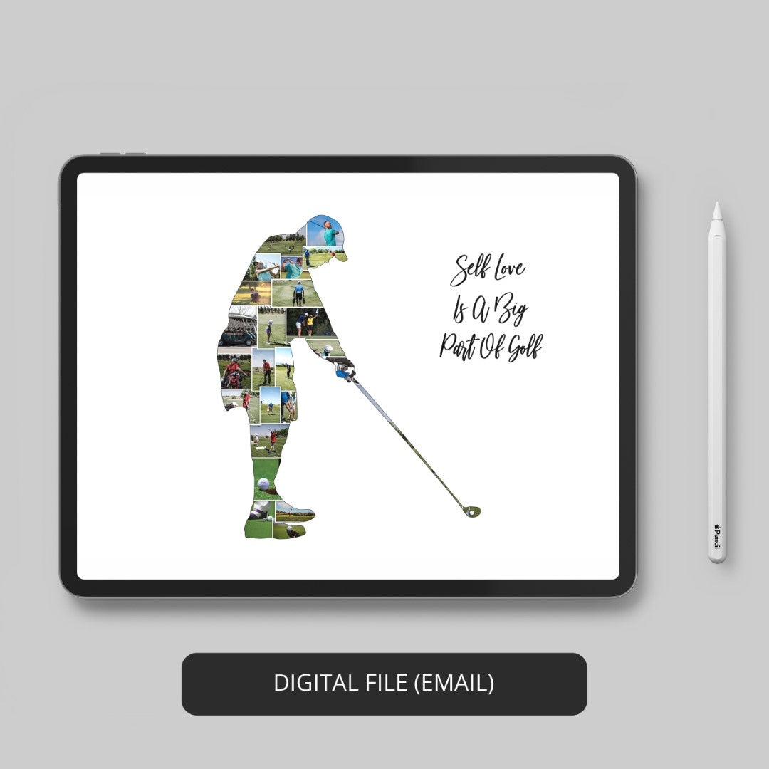 Golf Home Decor: Unique Personalized Photo Collage for Golfers