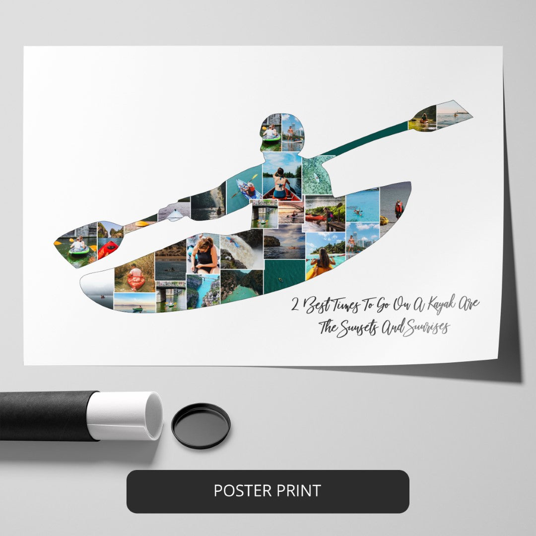 Kayaking Gifts - Customizable Photo Collage for Kayakers