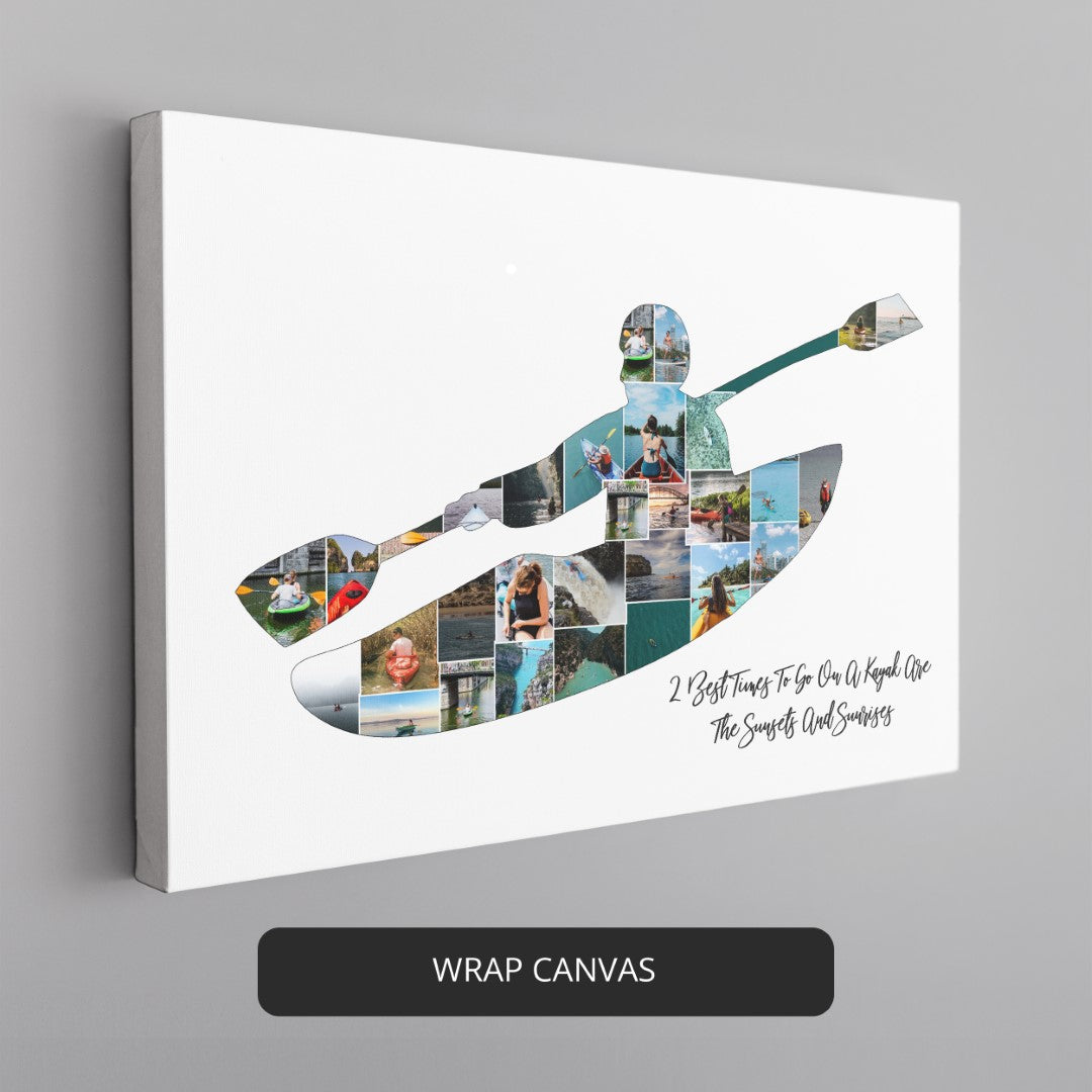 Kayaker Gifts - Personalized Photo Collage for Adventure Lovers