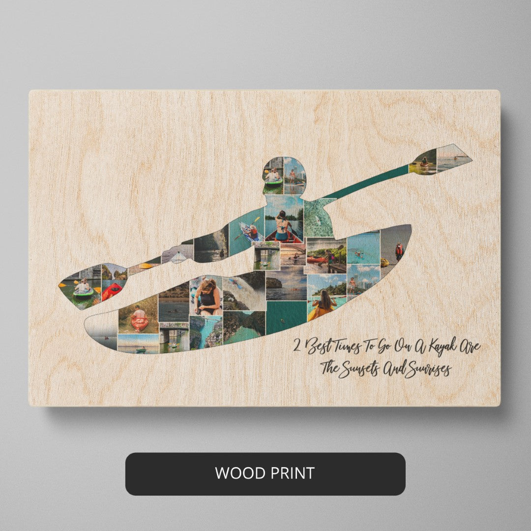 Gift Ideas for Kayakers - Customizable Kayaking-Themed Photo Collage