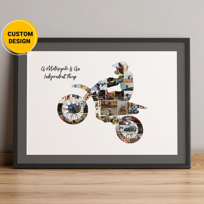 Personalized Motorcycle Photo Collage - Unique Gifts for Motorcycle Riders"