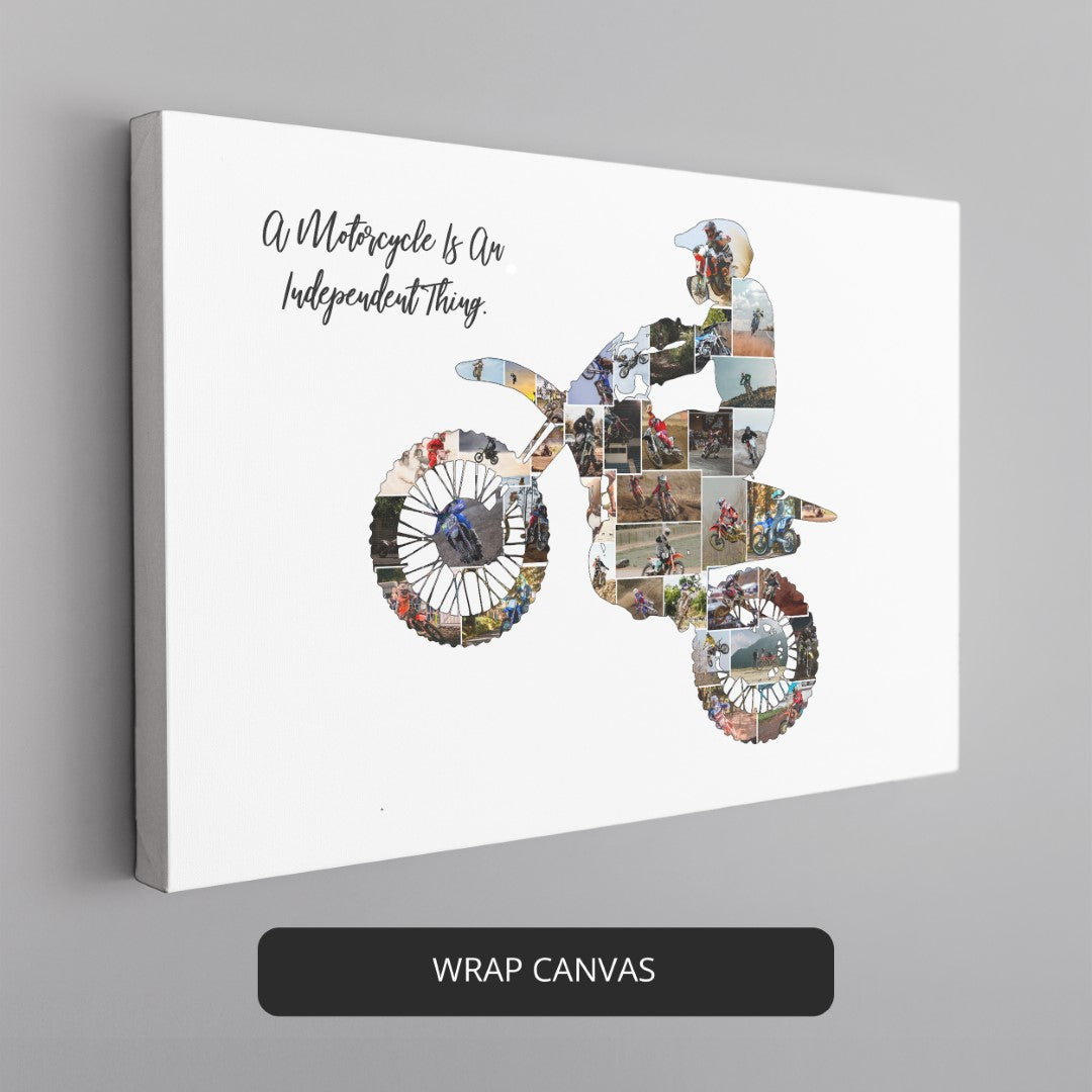 Motorcycle Gifts for Him - Personalized Motorcycle Photo Collage
