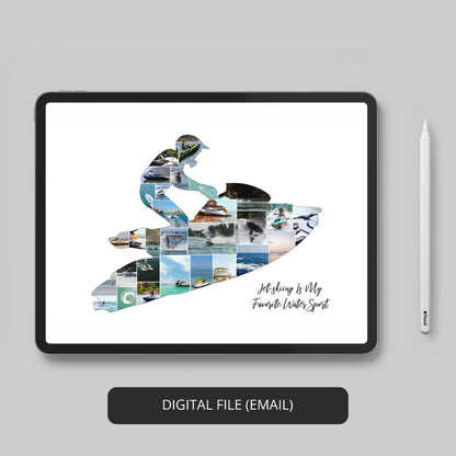 Swim Themed Gifts: Customizable Photo Collage for Swimming Enthusiasts