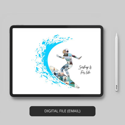 Surfing Gifts for Men: Celebrate the Passion with a Custom Photo Collage