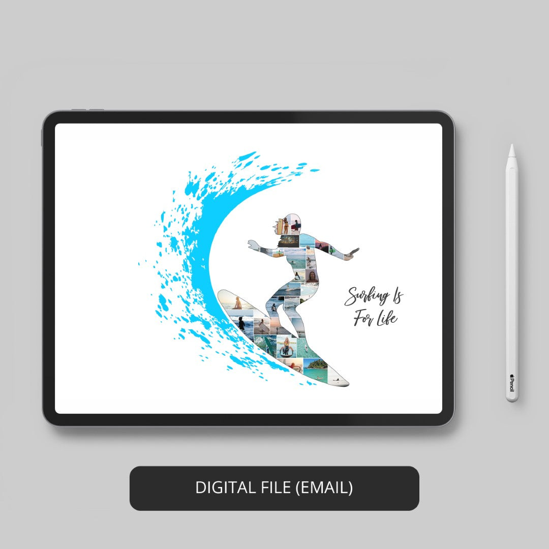 Surfing Gifts for Men: Celebrate the Passion with a Custom Photo Collage