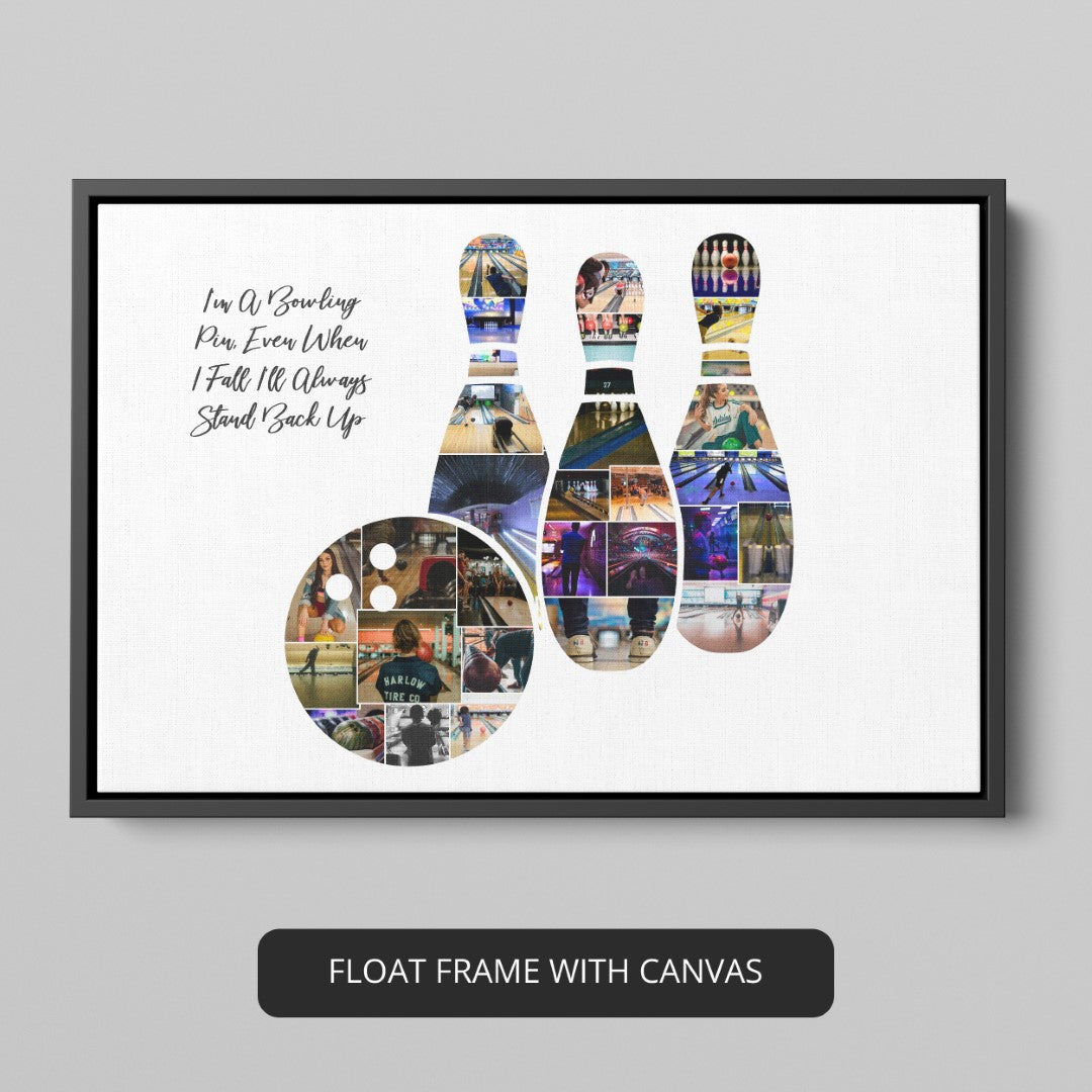 Custom Bowling Collage - Bowling Room Decor - Bowling Coach Gift Ideas - Bowling Wall Art
