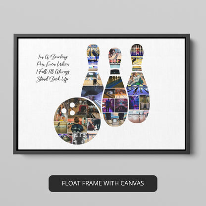 Custom Bowling Collage - Bowling Room Decor - Bowling Coach Gift Ideas - Bowling Wall Art