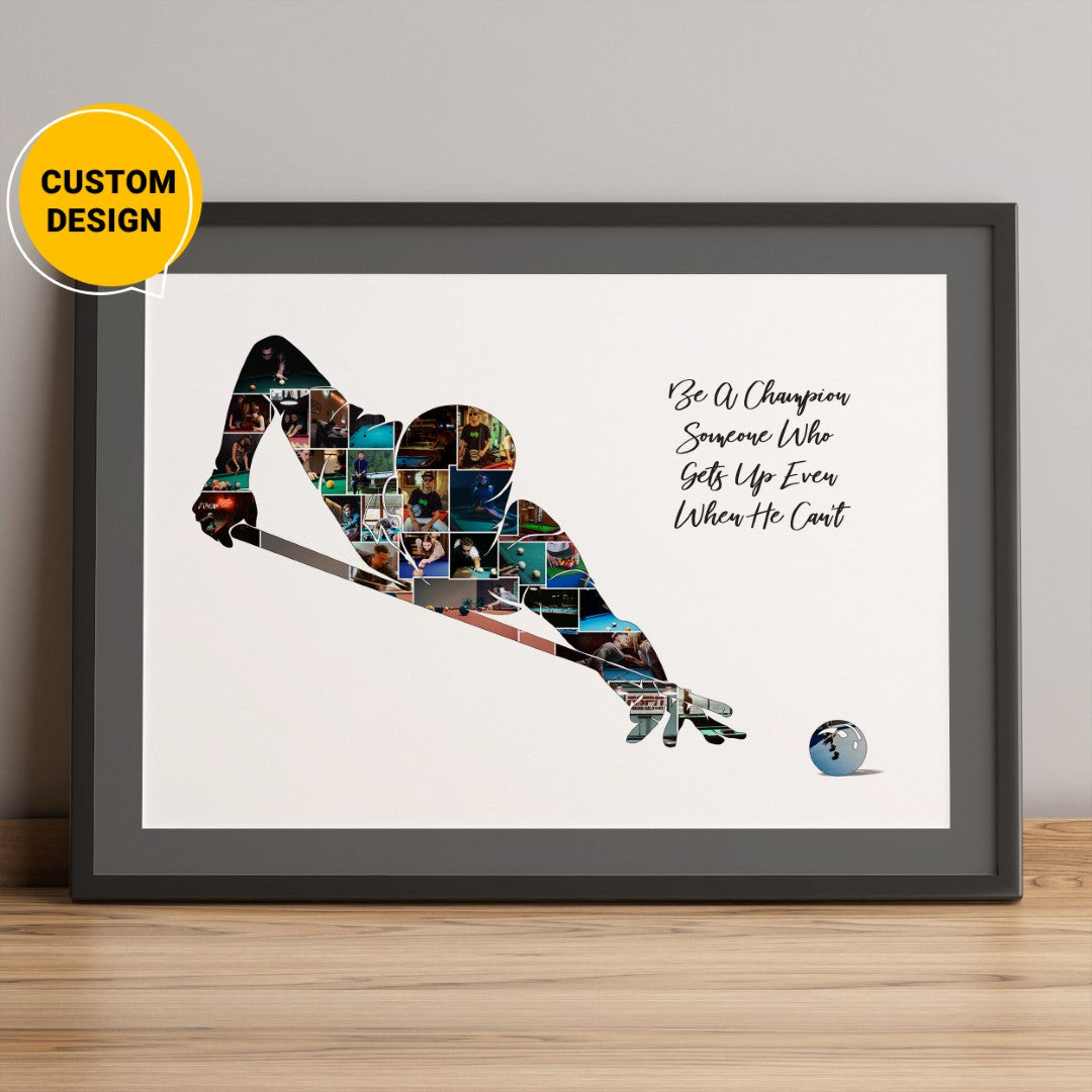 Personalized Photo Collage: Pool Gift Ideas for Dad - Unique Wall Art