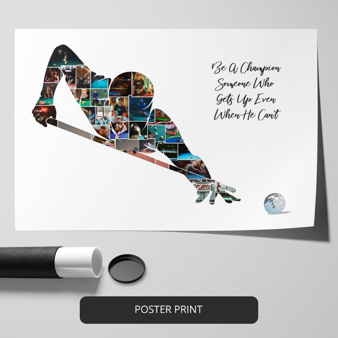 Pool Gift Ideas: Personalized Photo Collage - Perfect for Pool Players