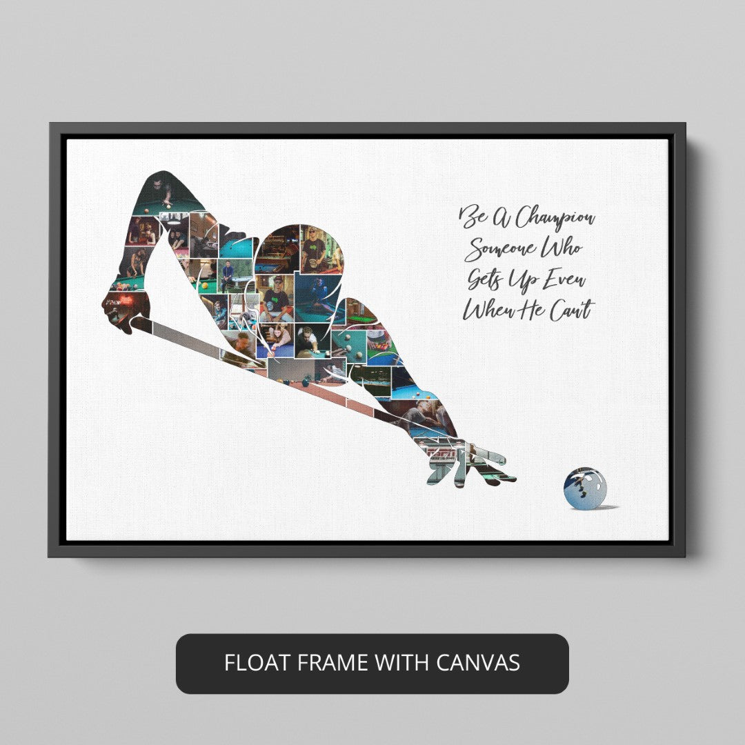 Pool Ball Wall Art: Personalized Photo Collage - Add Style to Your Pool Room