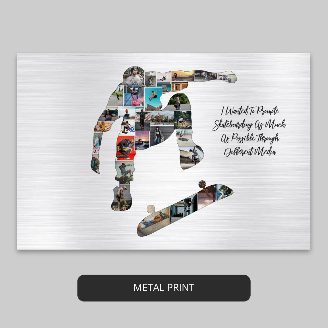 Cool Gifts for Skateboarders: Personalized Photo Collage for Skateboarding Fans
