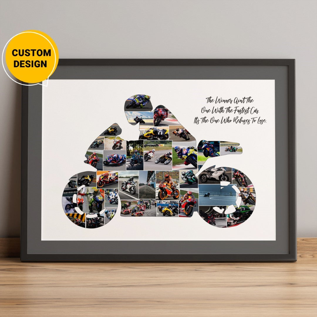 Customized Personalized Photo Collage: Unique Gifts for Motorcycle Riders