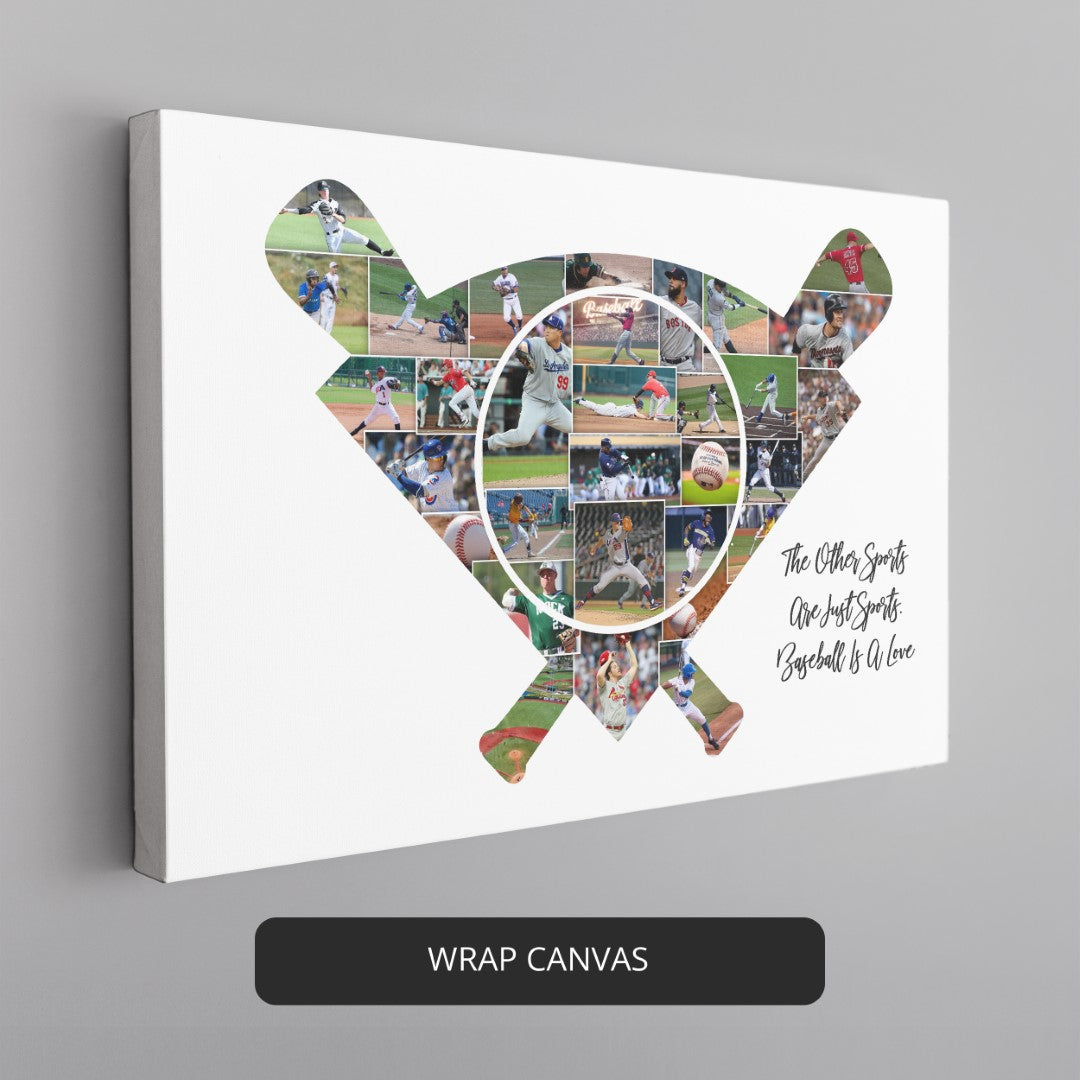 Baseball Lover Gifts - Handcrafted Baseball Artwork Canvas