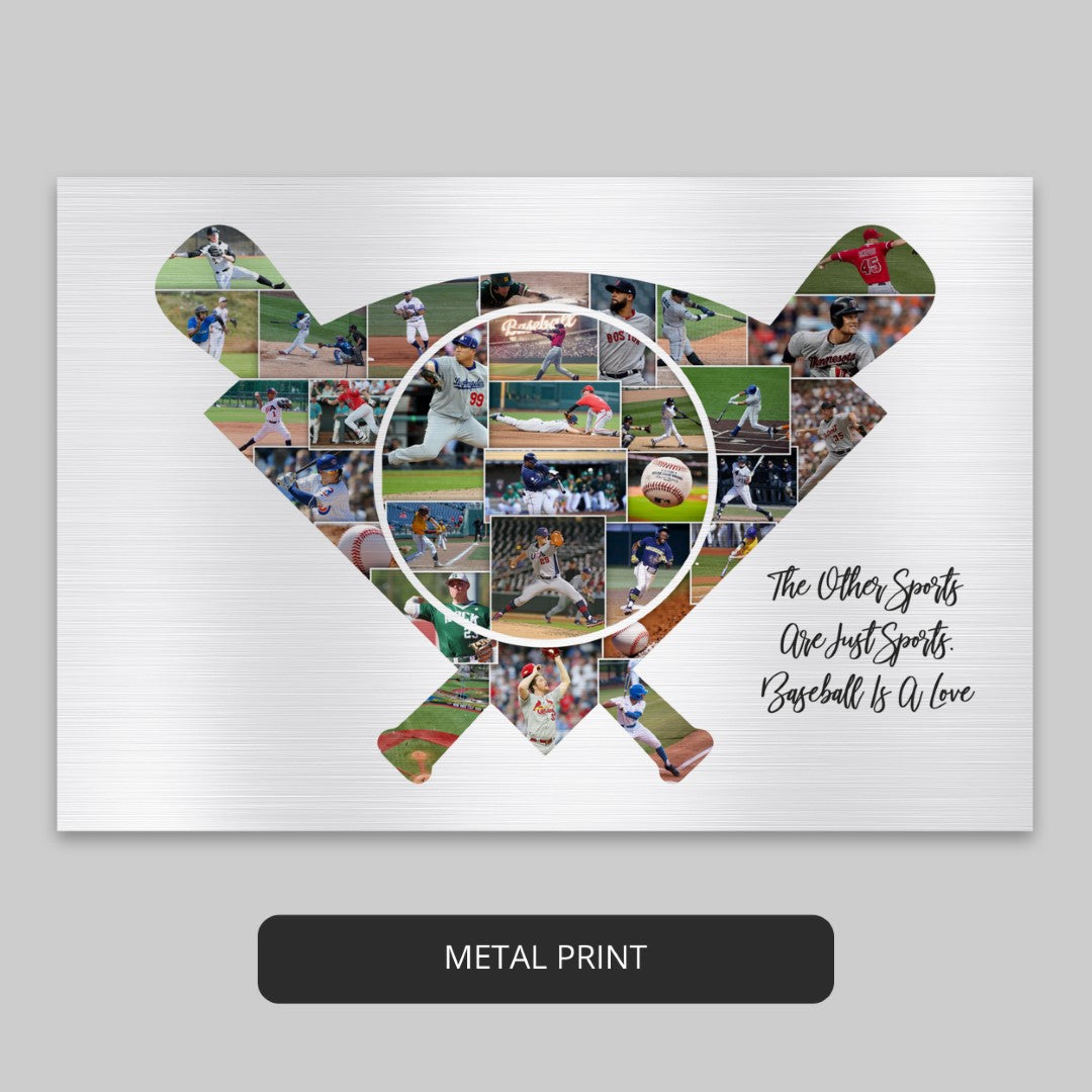 Baseball Team Gift Ideas - Personalized Baseball Photo Collage