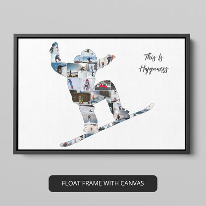 Custom Snowboarding Collage - Perfect Gift Idea for Snowboarding Fans