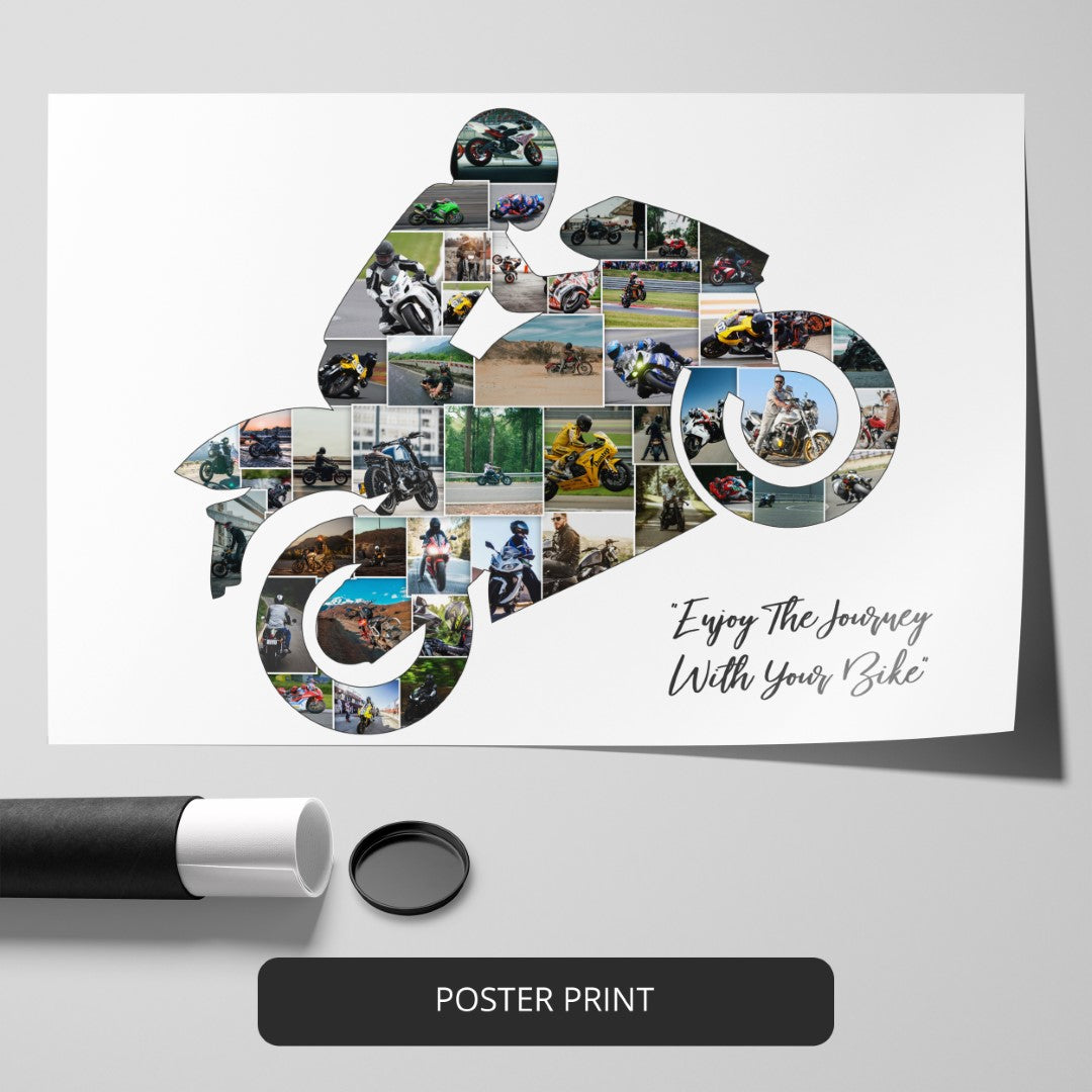 Personalized Motorcycle Canvas Art - Ideal Gift for a Motorcycle Lover